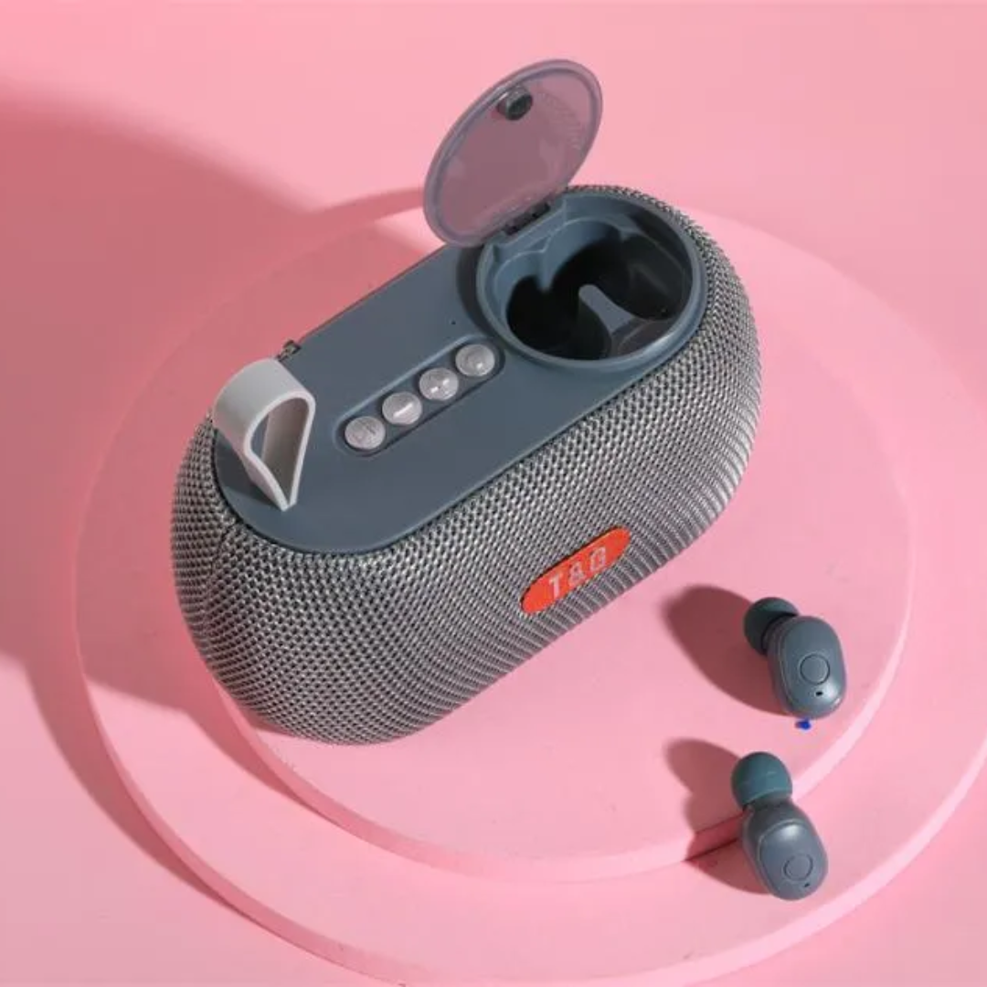 SMARTSOUND – Bocina Portátil + Audífonos Bluetooth Incluidos