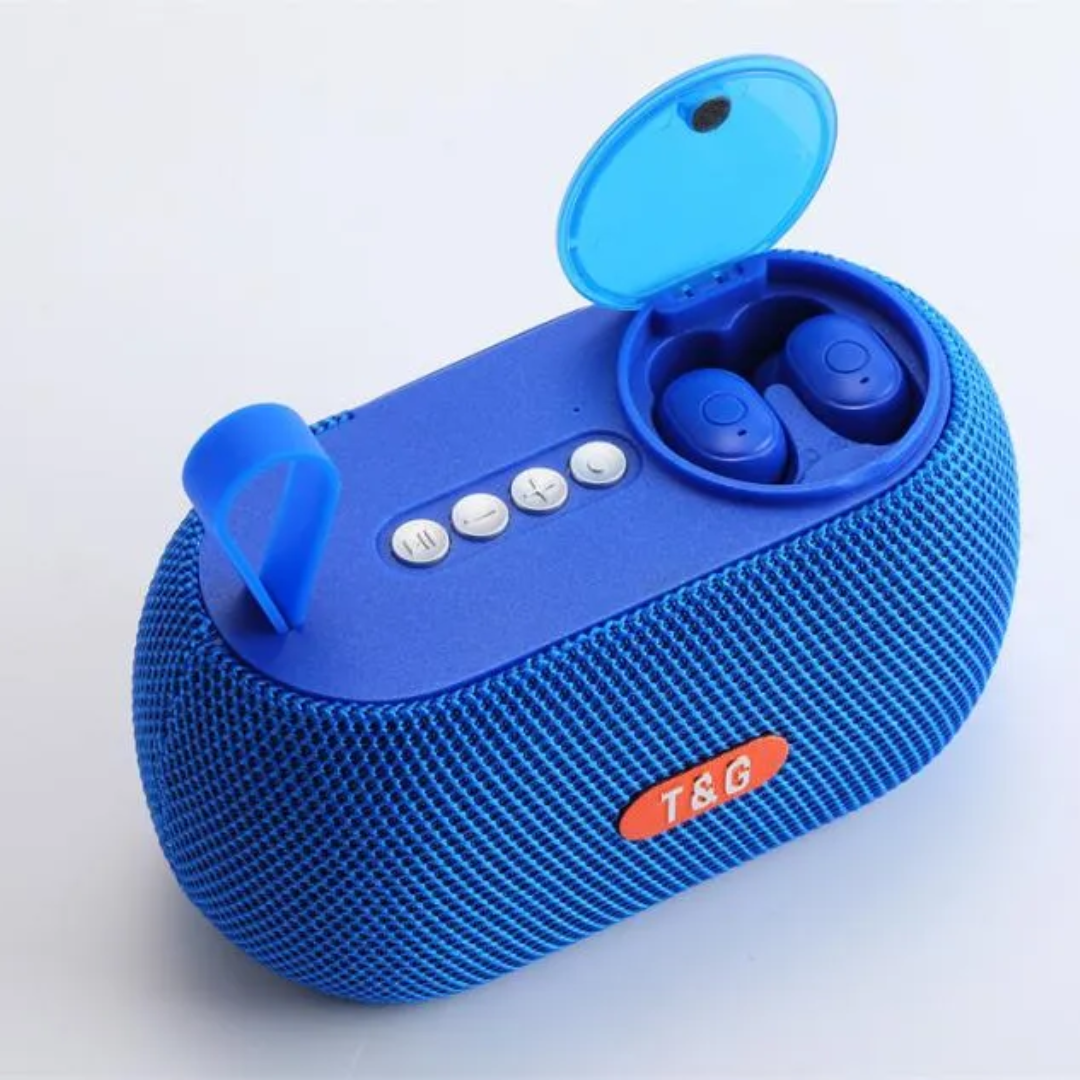 SMARTSOUND – Bocina Portátil + Audífonos Bluetooth Incluidos