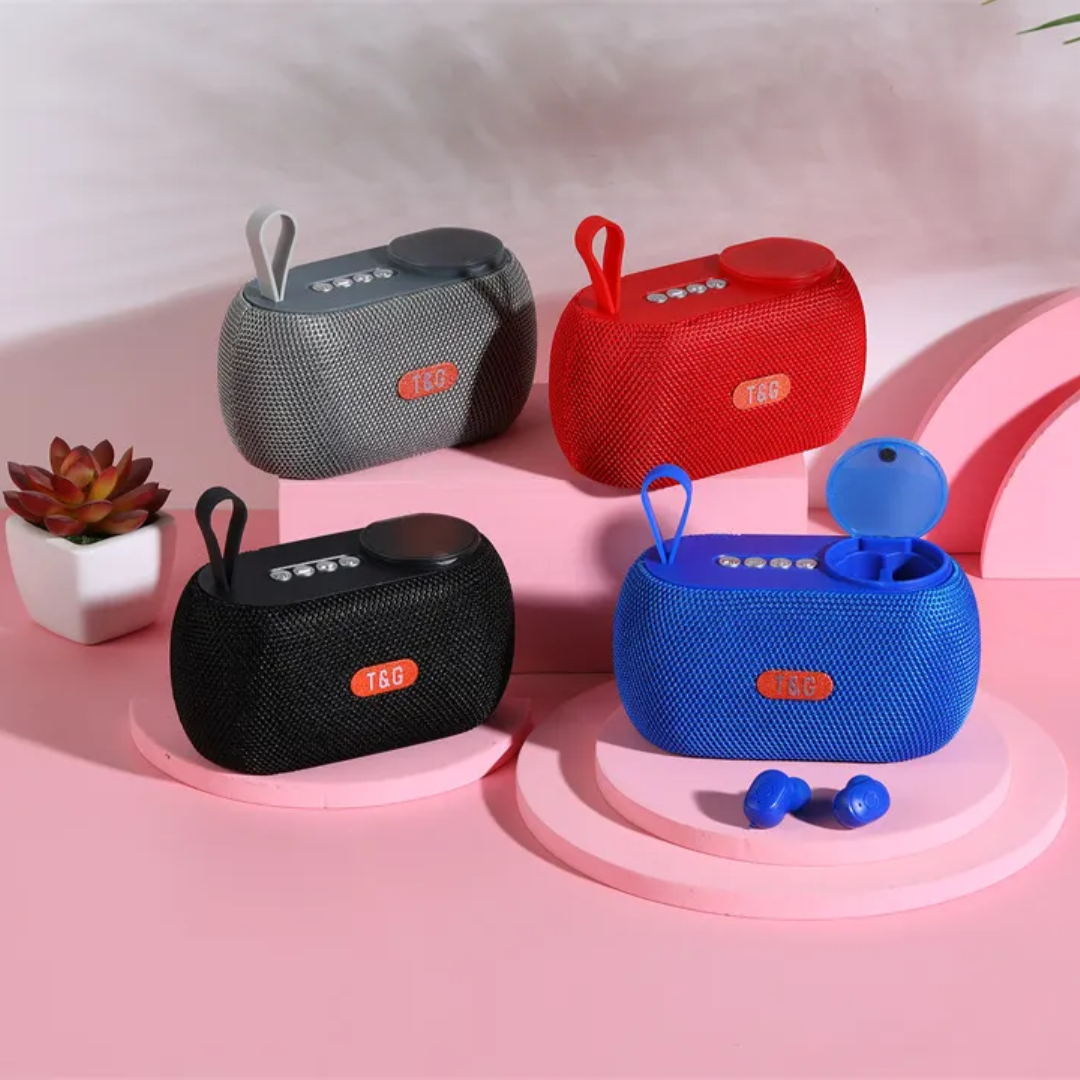 SMARTSOUND – Bocina Portátil + Audífonos Bluetooth Incluidos