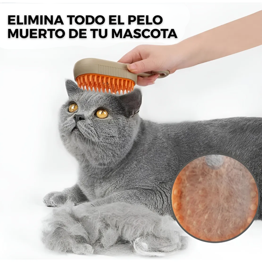 PetSteam ProBrush™ – Cepillo con Vapor 3 en 1 para Mascotas