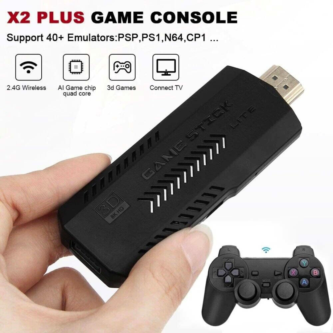 X2 PRO 40K - Consola de Juegos HDMI con 40,000+ Juegos y Controles Inalámbricos