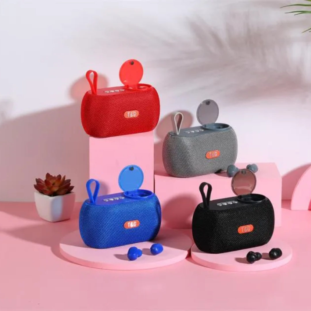 SMARTSOUND – Bocina Portátil + Audífonos Bluetooth Incluidos
