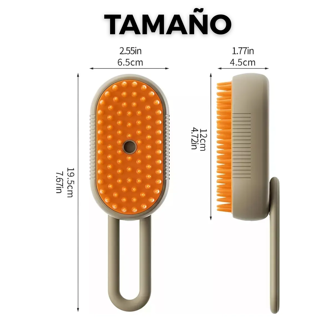 PetSteam ProBrush™ – Cepillo con Vapor 3 en 1 para Mascotas