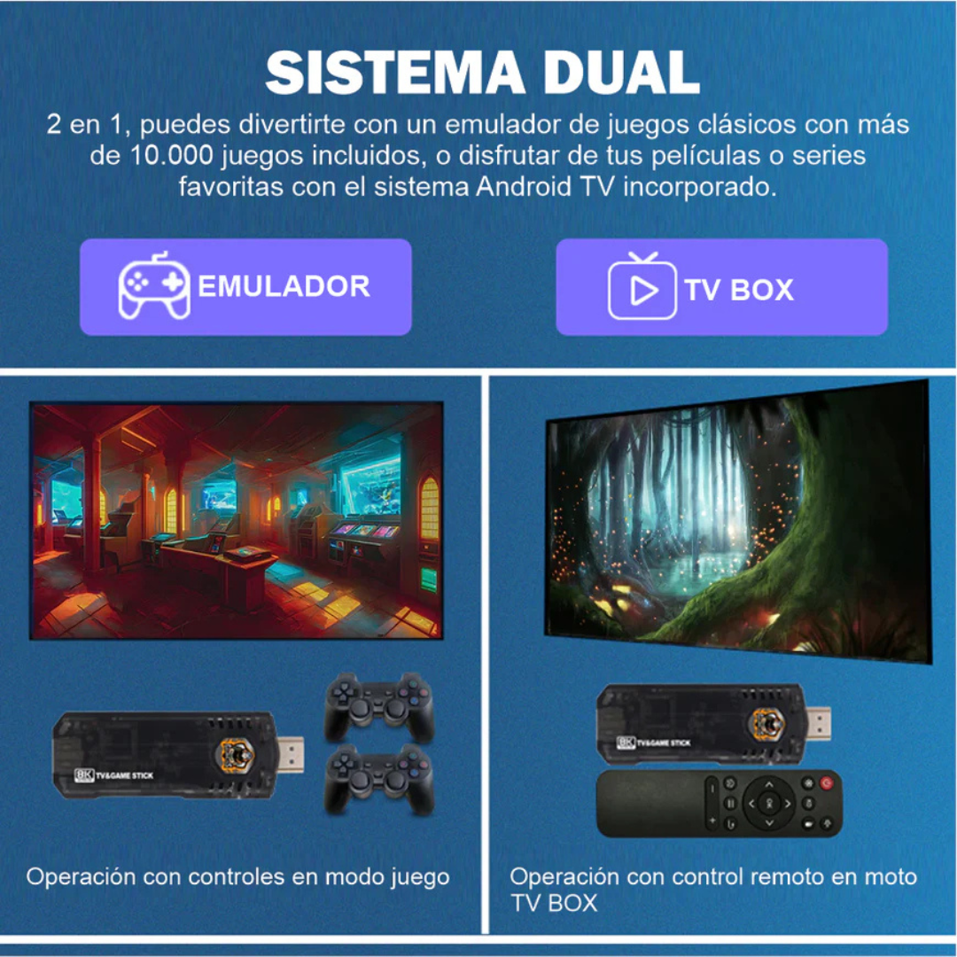 Game BOX 8K - CONSOLA RETRO, GOOGLE TV y MAGISTV