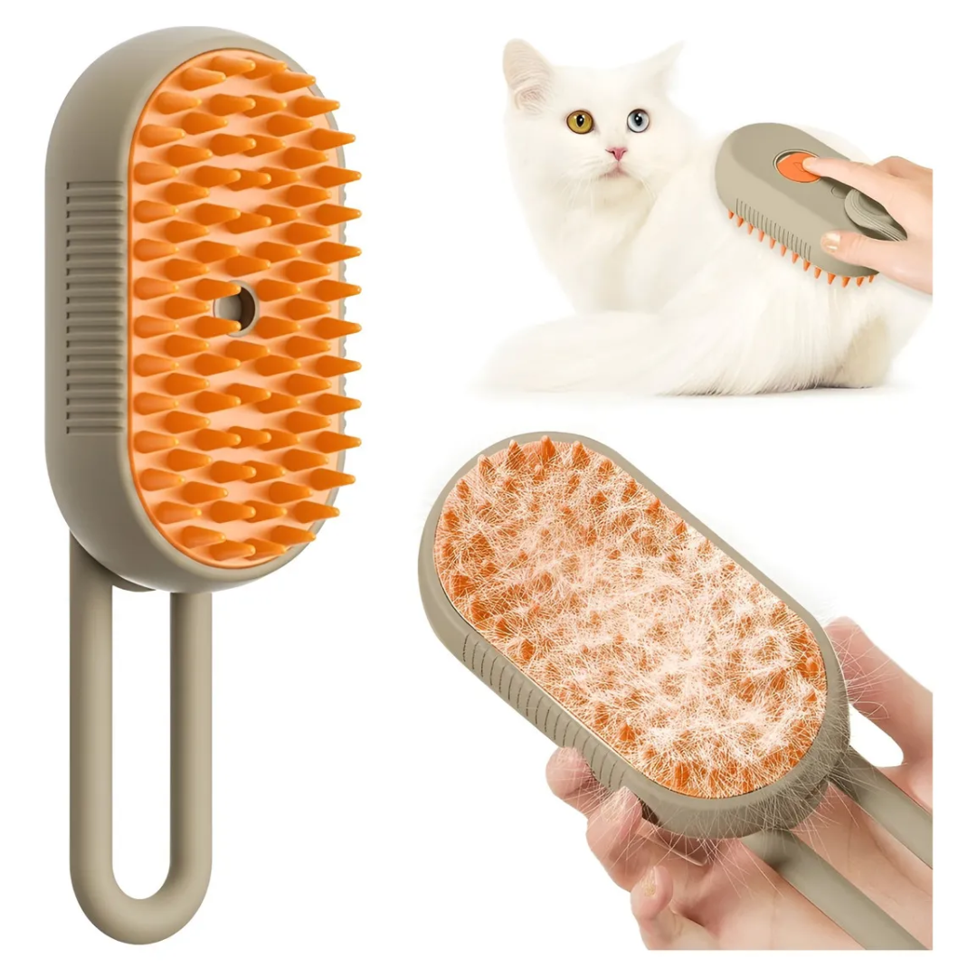 PetSteam ProBrush™ – Cepillo con Vapor 3 en 1 para Mascotas