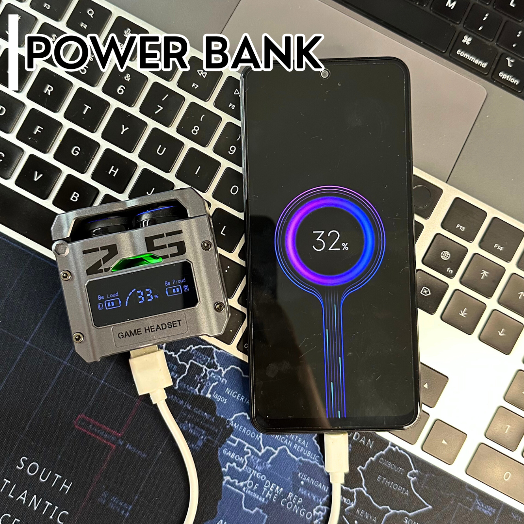Auriculares Power Pro M25 con Power Bank y Bluetooth 5.3