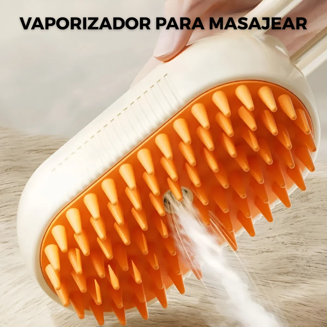 PetSteam ProBrush™ – Cepillo con Vapor 3 en 1 para Mascotas